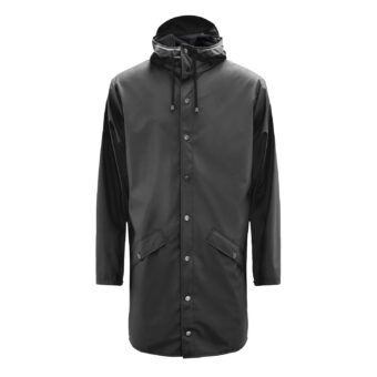 Μπουφάν ανδρικά Rains Black LONG JACKET 1202