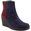 Μπότες Leonardo Shoes 173 CAMOSCIO BLEU BORDEAUX