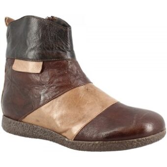 Μπότες Leonardo Shoes 2535 TAUPE MORO NERO