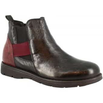 Μπότες Leonardo Shoes 3005 NERO BORDO