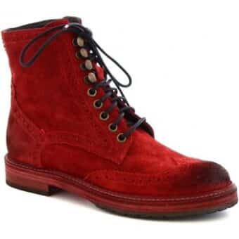 Μπότες Leonardo Shoes 4730 ROSSO