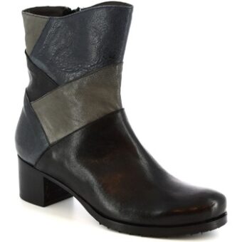 Μπότες Leonardo Shoes 622 NERO BLEU ASFALTO