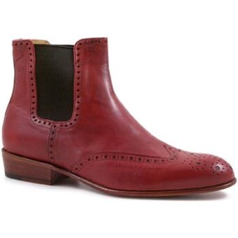 Μπότες Leonardo Shoes PINA 044 ROSSO