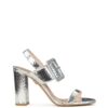 Πέδιλα γυναικεία Bianca Di Ασημί 1010