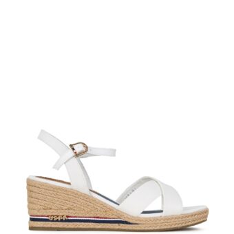 Πλατφόρμες γυναικείες U.S. Polo Assn Λευκό MADELYN ROPE