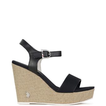 Πλατφόρμες γυναικείες U.S. Polo Assn Μαύρο ANASTASIA